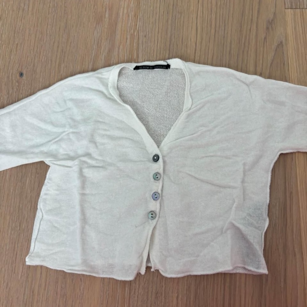 Album Di Famiglia white cardigan